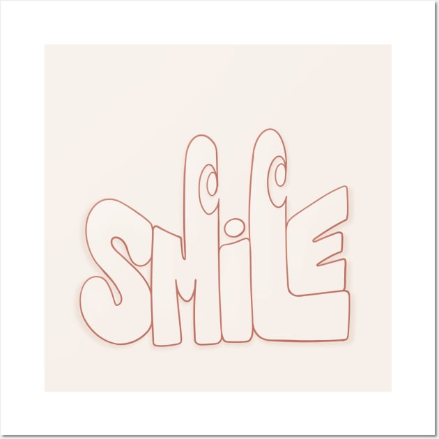 Thin Orange Smile Wall Art by mongdrawings